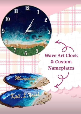 Pune, Creative, Resin Clock Pune 05