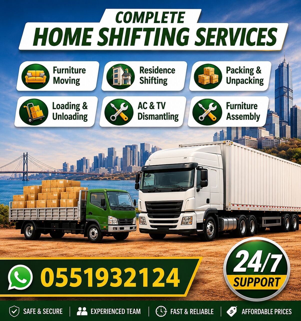 Al Hamra, Labor/Moving, Fast And Safe House Shifting ✅ Movers Packers 🇵🇰 Trucks For Rent 0551932124