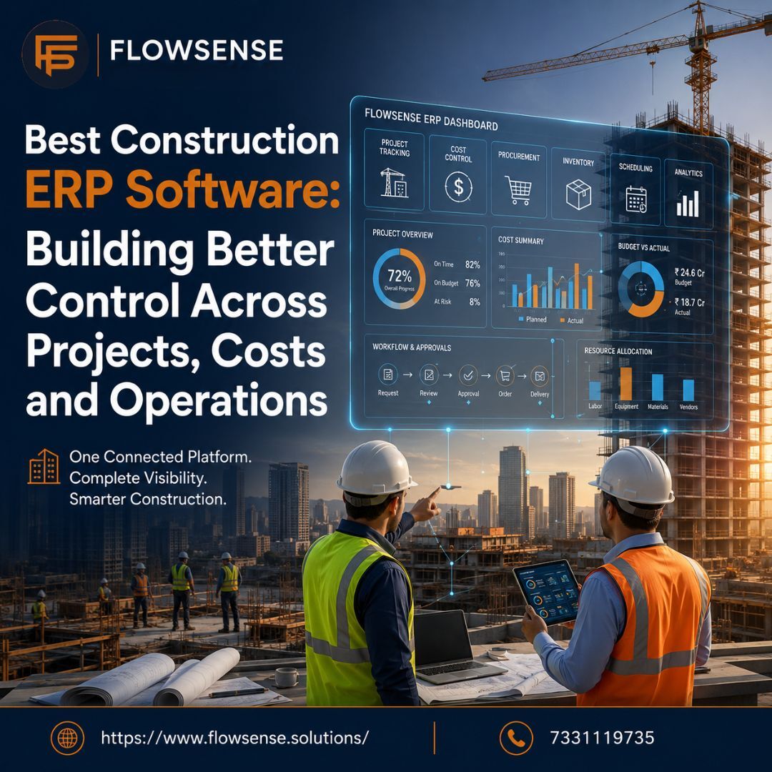 Hyderabad, Construction, Best Construction ERP Software For Smarter Project Management