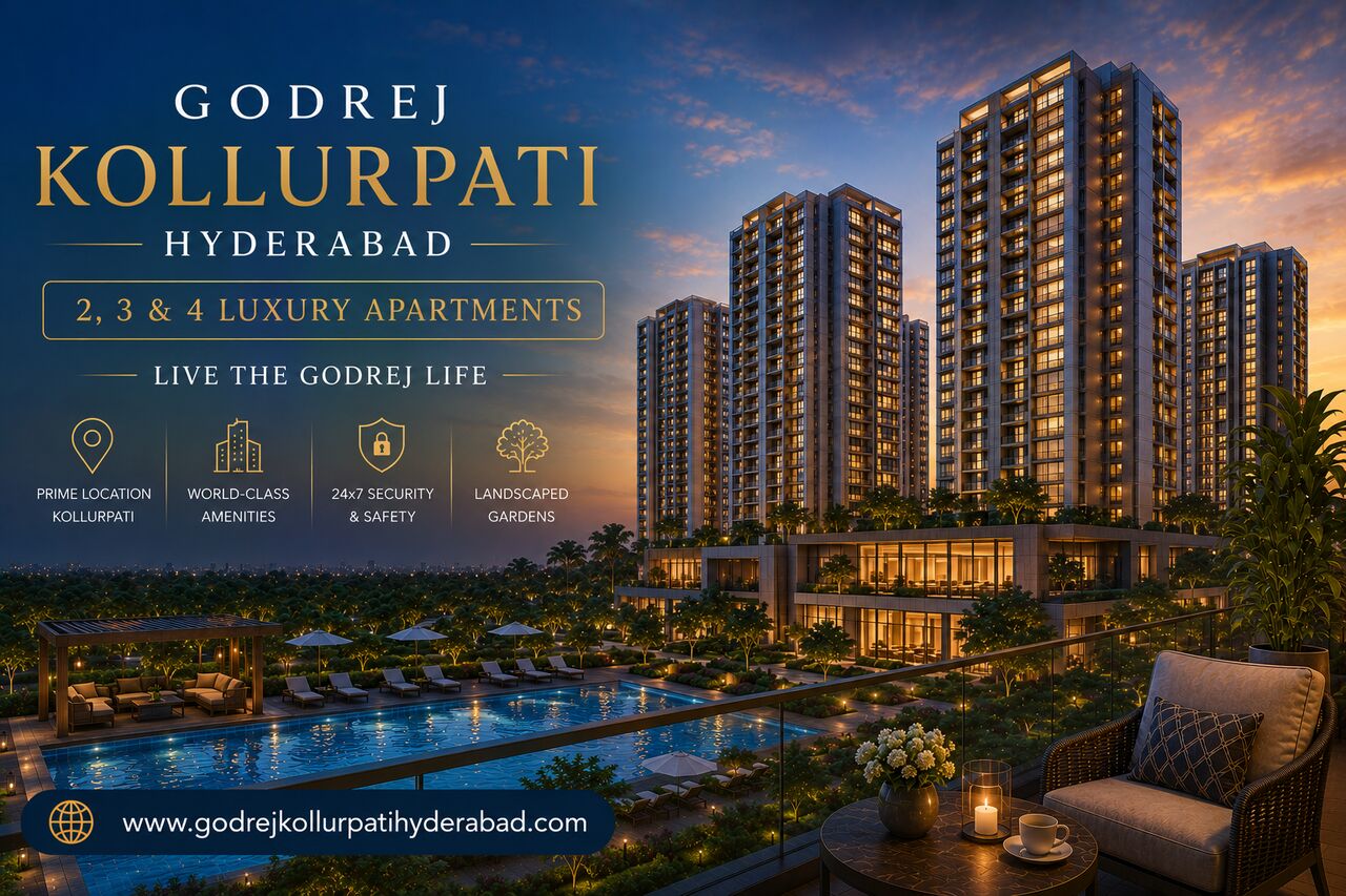 Hyderabad, Real Estate For Sale, INR 9000000,  800 Sq. Feet,  Godrej Kollurpati Hyderabad &ndash; Live Close To Everything You Love.