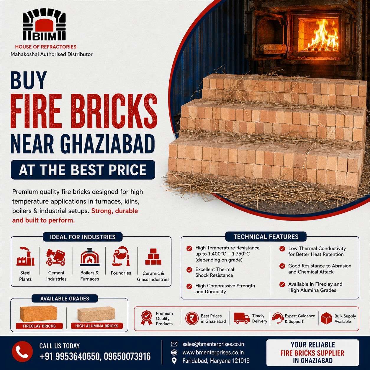 Ghaziabad, Materials, INR 120,  Buy Fire Bricks Near Ghaziabad At The Best Price | Call Now