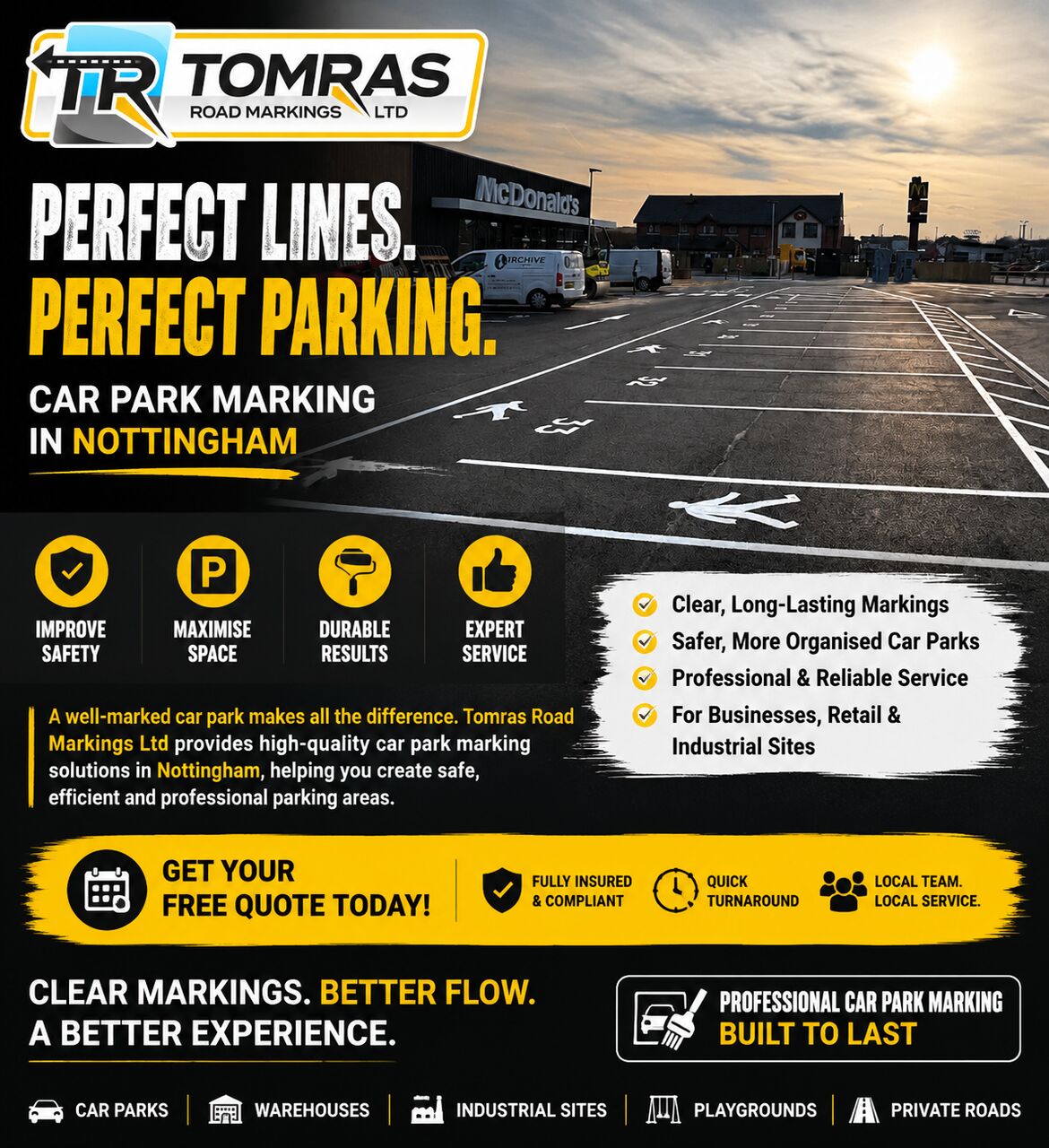 London, Local News, Smart Car Park Marking In Nottingham &ndash; Better Organisation, Safer Spaces