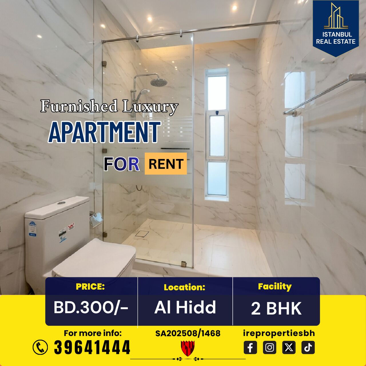 Hidd, Apartments, Flats, Houses & Villas, BHD 300/month,  Furnished,  115 Sq. Meter,  Furnished 2 BHK Luxury Apartment For Rent In Hidd BD.300/- With EWA