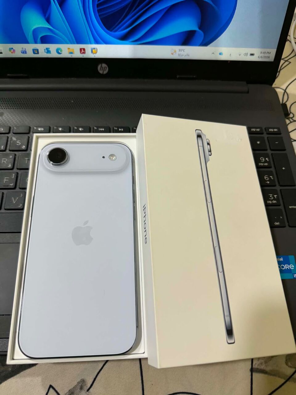 Dammam, Mobile Phones, SAR 3150,  IPhone Air Sky Blue 256GB BH 100%