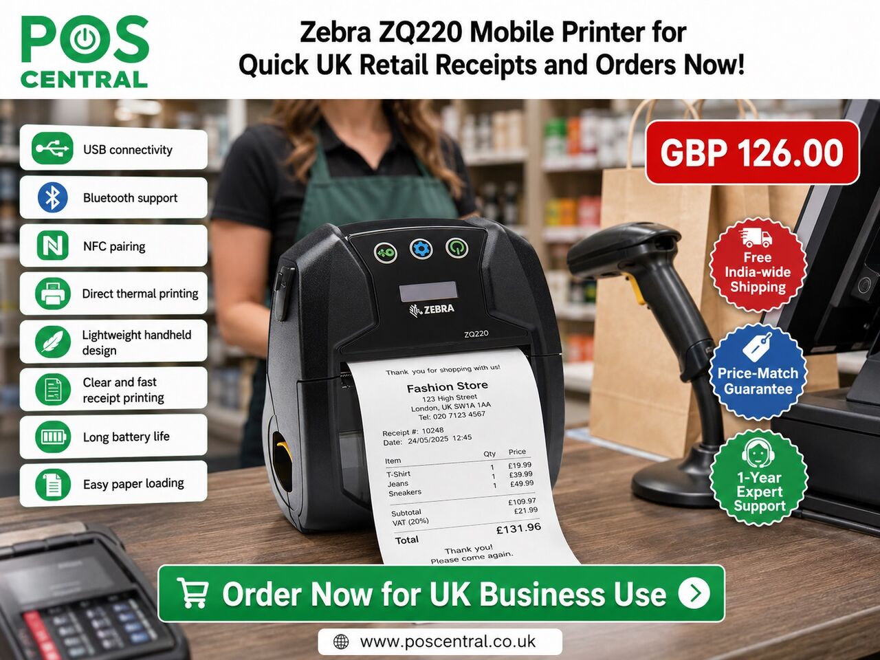 London, Computers, GBP 126,  Shop ZQ220 Mobile Printer For Reliable UK Field Printing