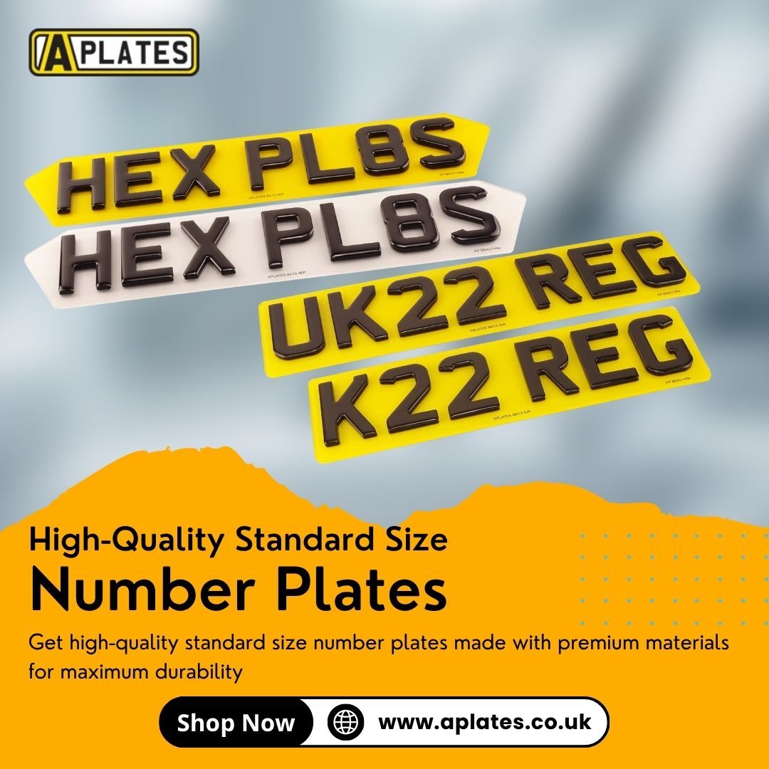 London, Auto Parts, High-Quality Standard Size Number Plates Built To Last