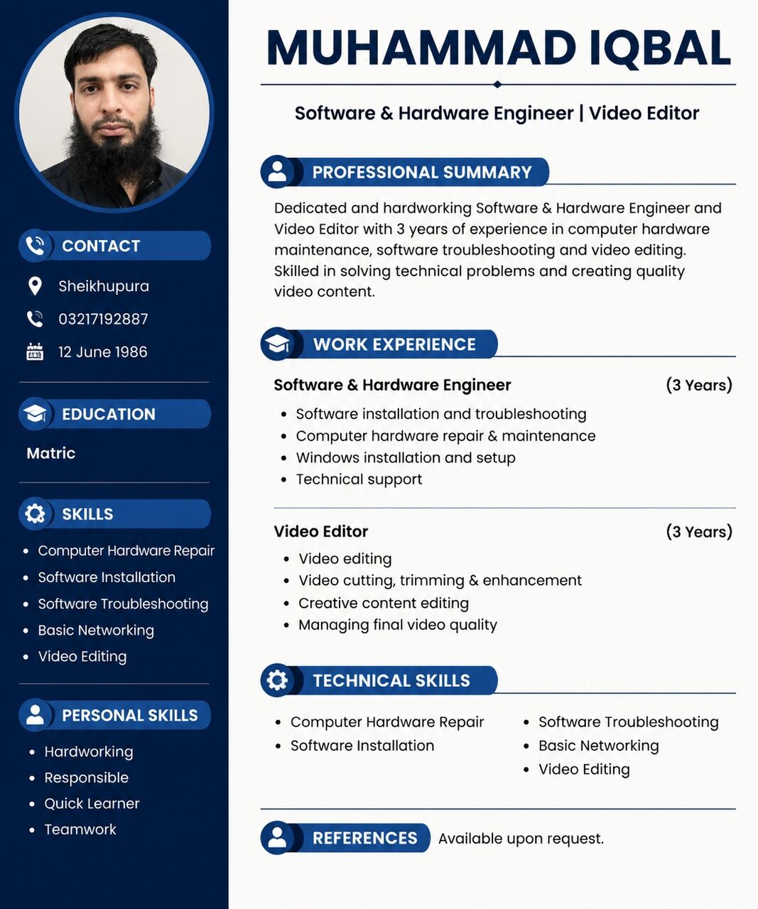 Paris, Job Seekers, Software And Hardware Engineer