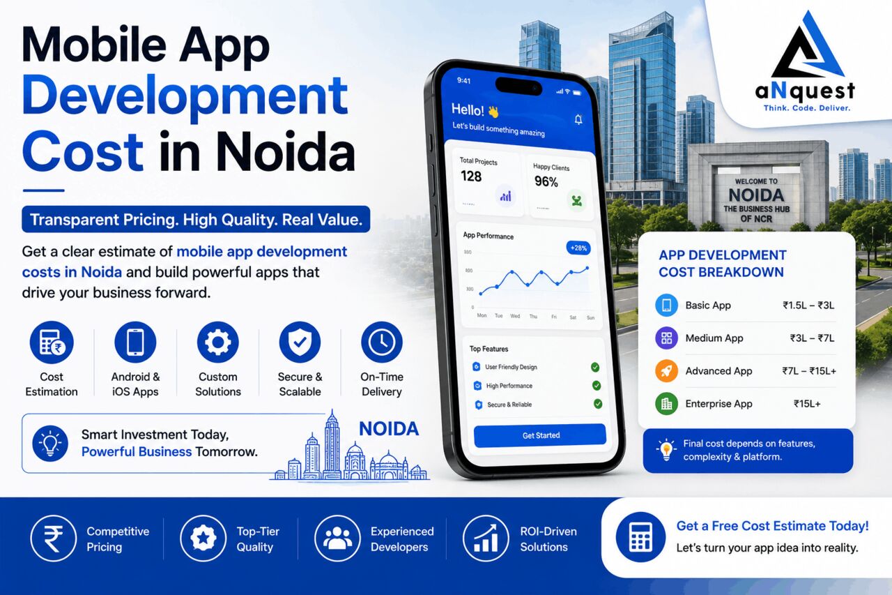 Noida, Mobile Apps, Mobile App Development Cost In Noida: The Complete 2026 Buyer&rsquo;s Guide