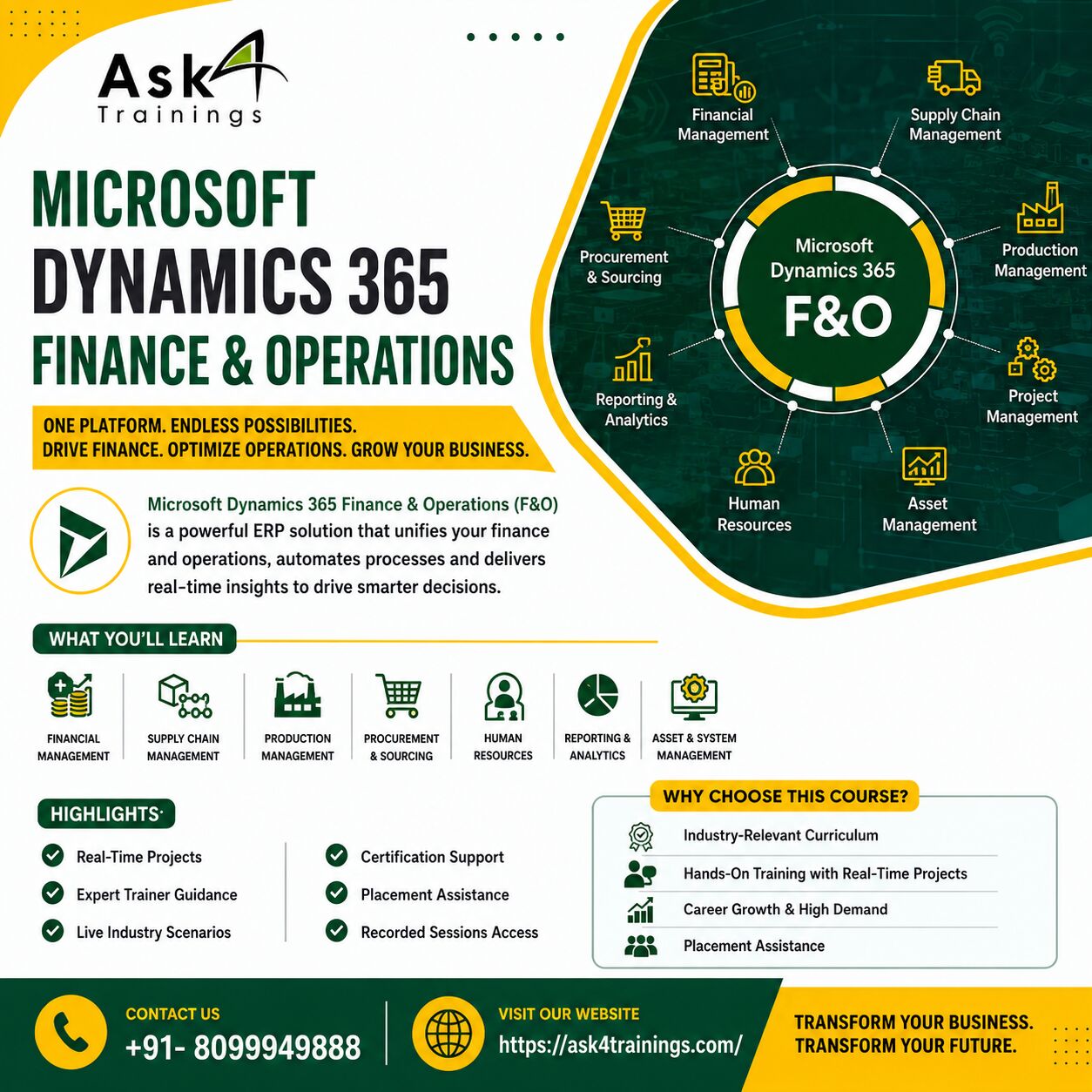 Hyderabad, Computers, INR 25000,  Microsoft Dynamics 365 Finance & Operations Training Online