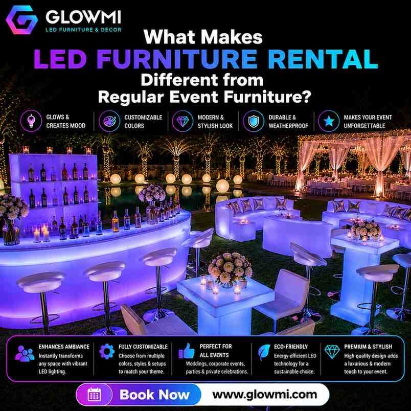Toronto, Furniture, CAD 300,  What Makes LED Furniture Rental Different From Regular Event Furniture?