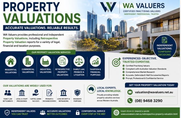 Perth, Real Estate, Property Valuations | Trusted Retrospective Property Valuation Services
