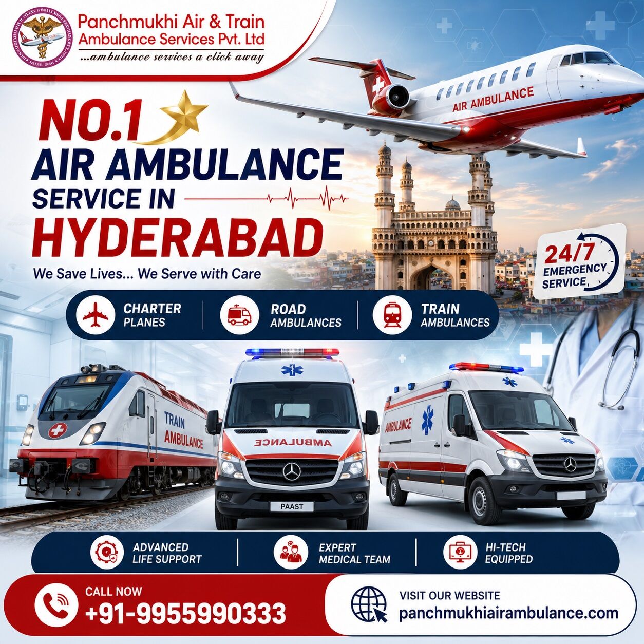 Hyderabad, Health, Panchmukhi Emergency Air Ambulance In Hyderabad- Critical Care Flights For A Secured Shift