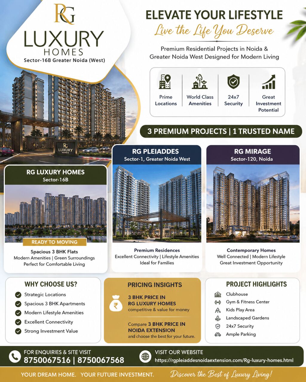 Noida, Real Estate, Find Your Ideal Home In Noida NCR: A Guide To RG Luxury Homes, RG Pleiaddes & RG Mirage