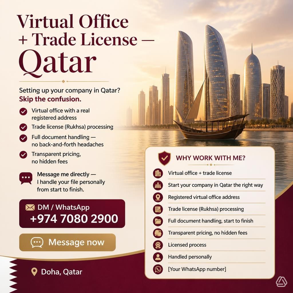 Doha, Business, Start Your Business In Qatar Without Renting A Physical Office
