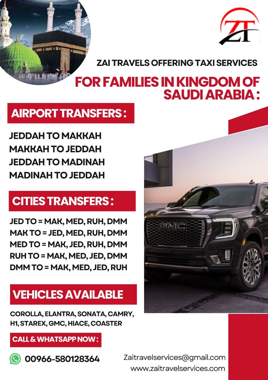 Makkah, Pick Up & Drop Off, ZIYARAT MAKKAH AND MADINAH  Zaitravelservices.com