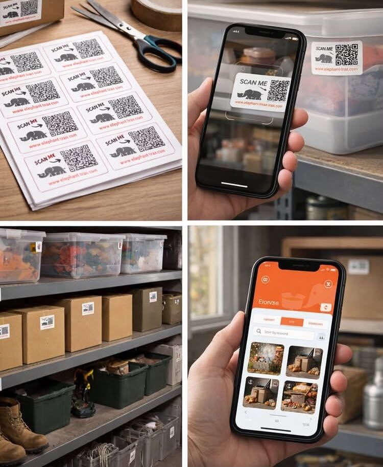 Houston, Household Items, USD 2,  Organize Your Home With Elephant Trax Smart QR Labels