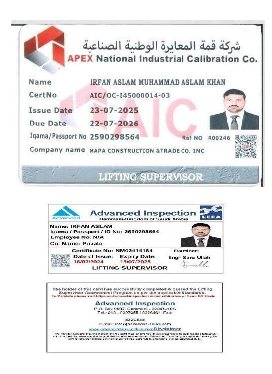 Riyadh, Job Seekers, Appointed Person (AP) Lifting Supervisor