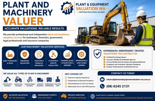 Perth, Real Estate, Plant And Machinery Valuer | Professional Machinery Valuation Services
