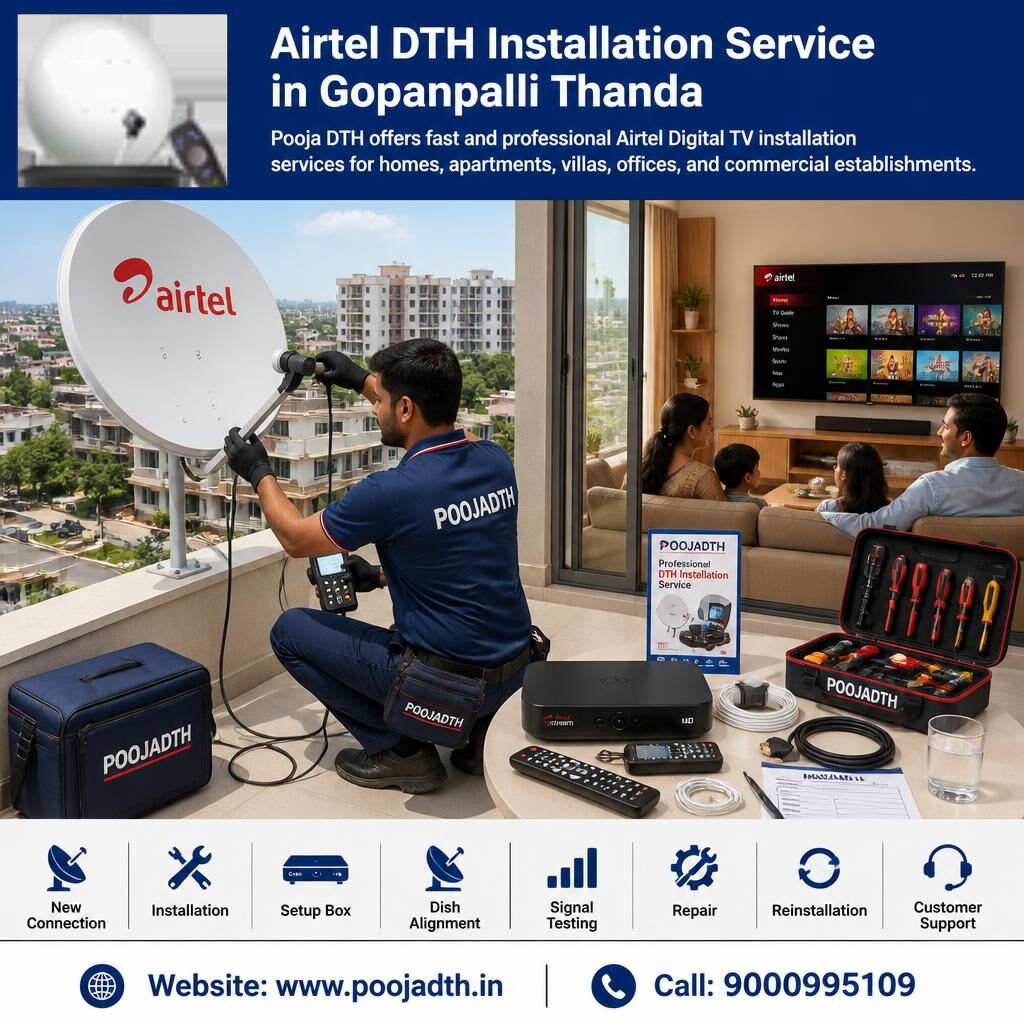 Mumbai, Television, Airtel DTH Installation Service In Gopanpalli Thanda