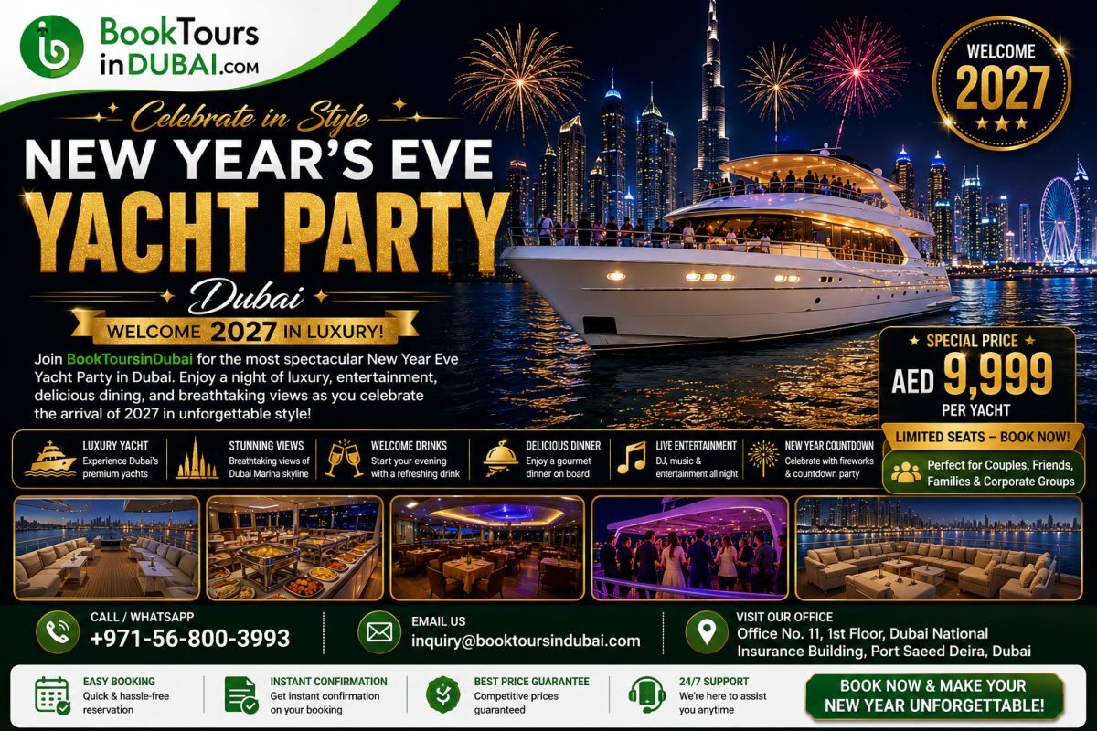 Dubai, Travel, BookToursinDubai Luxury New Year Eve Yacht Party Experience
