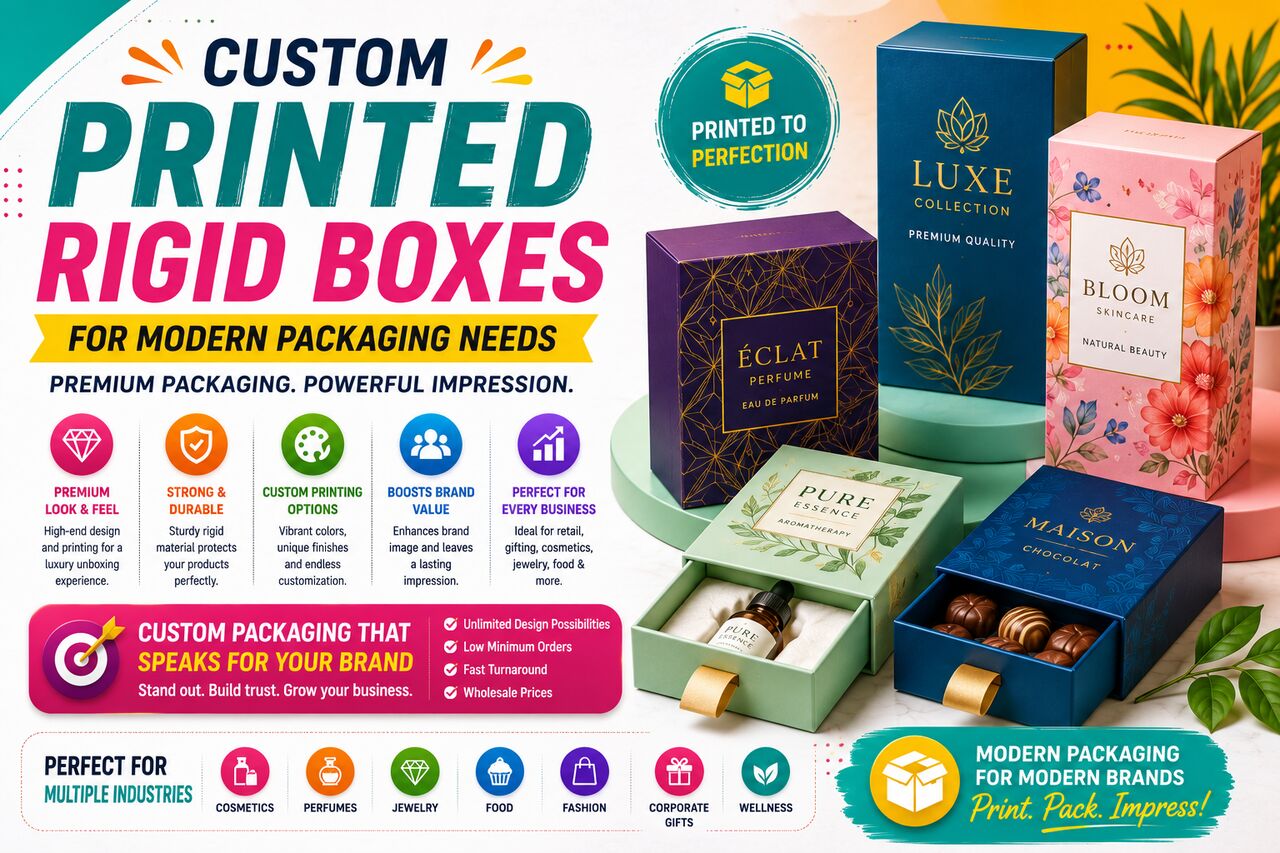 New York, Wholesale Products, Custom Printed Rigid Boxes For Modern Packaging Needs