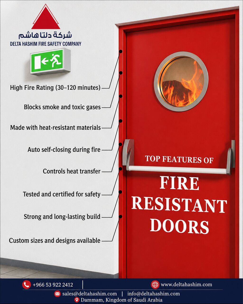 Dammam, Construction, Fire Rated Door, UL / Fm Approved, Supply, Installation & Mantenance Services In Dammam
