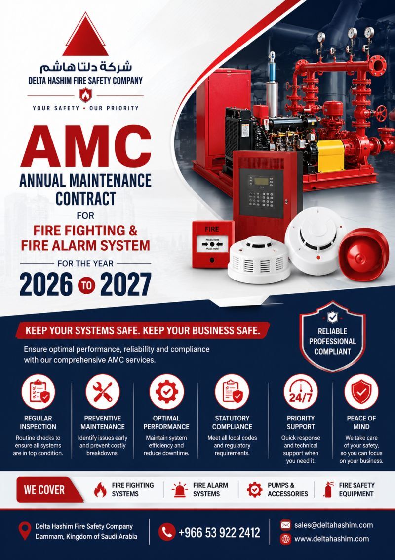 Dammam, Security, Amc - Annual Maintenance Contract For Fire Fighting, Fire Alarm For 2026 To 2027