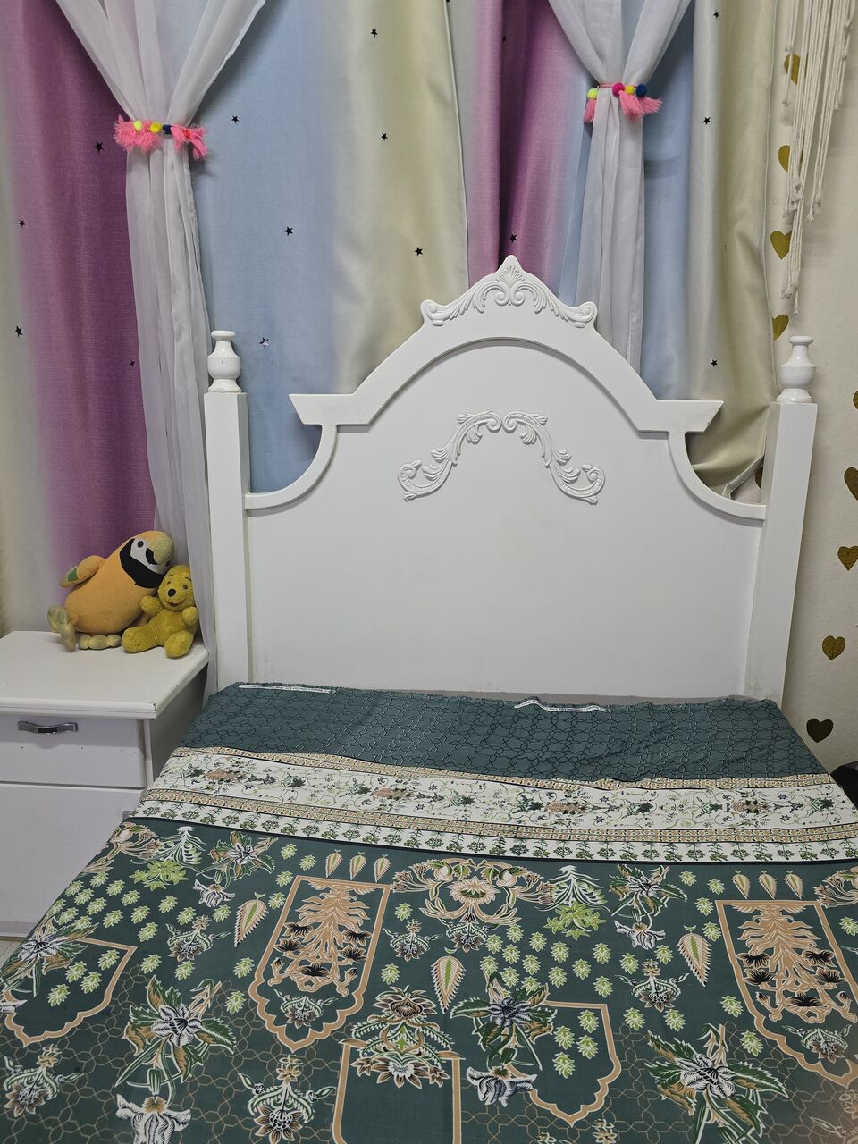 Al Malaz, Furniture, SAR 800,  Bed Frame Without Mattress,   A Side Table And 6 Door Cupboard