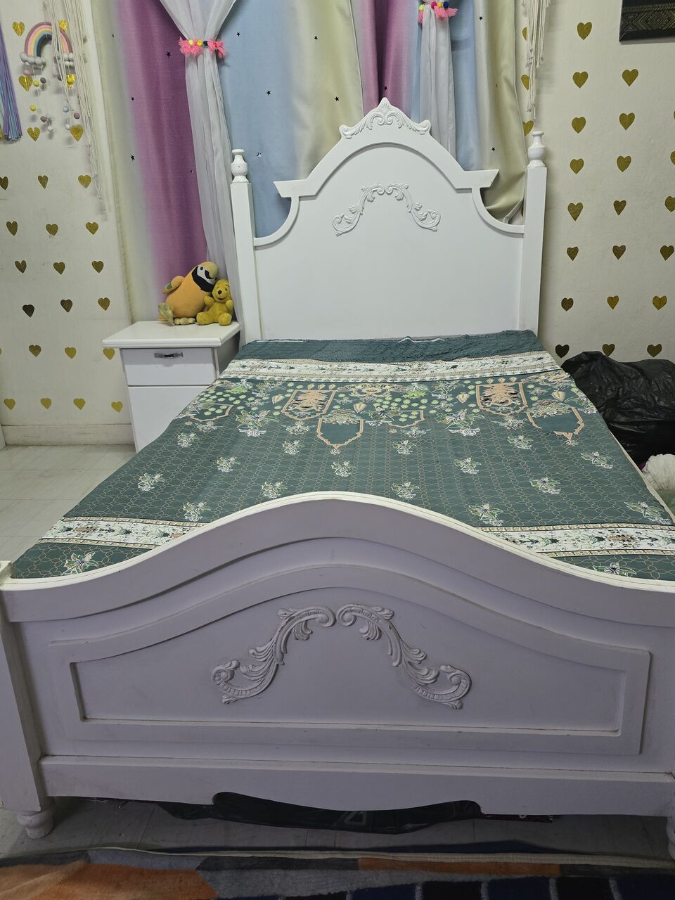 Al Malaz, Furniture, SAR 800,  Bed Frame Without Mattress,   A Side Table And 6 Door Cupboard