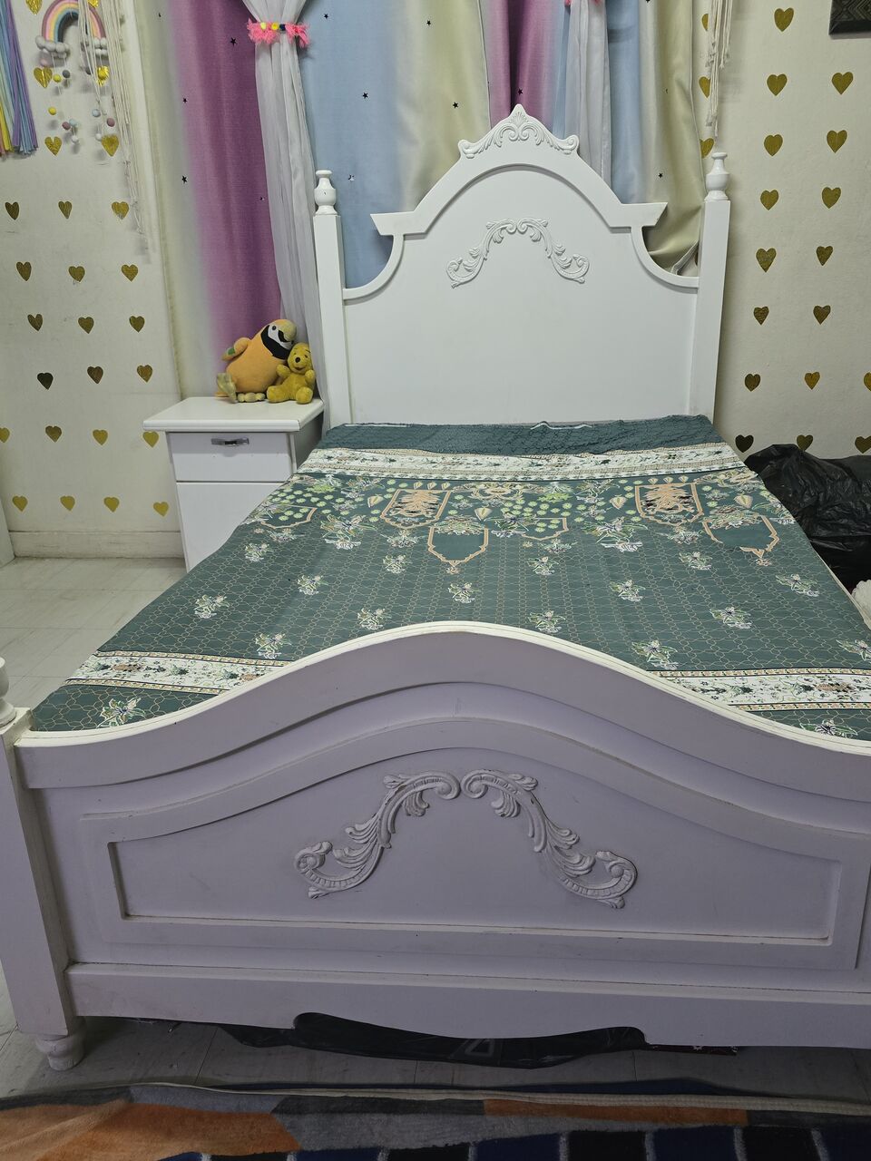 Al Malaz, Furniture, SAR 800,  Bed Frame Without Mattress,   A Side Table And 6 Door Cupboard