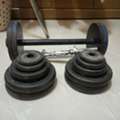SAR 100,  BARBELL SET// WEIGHT PLATES 5KG