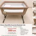 SAR 550,  Chicco Next2Me Essential Bedside Crib + Mattress