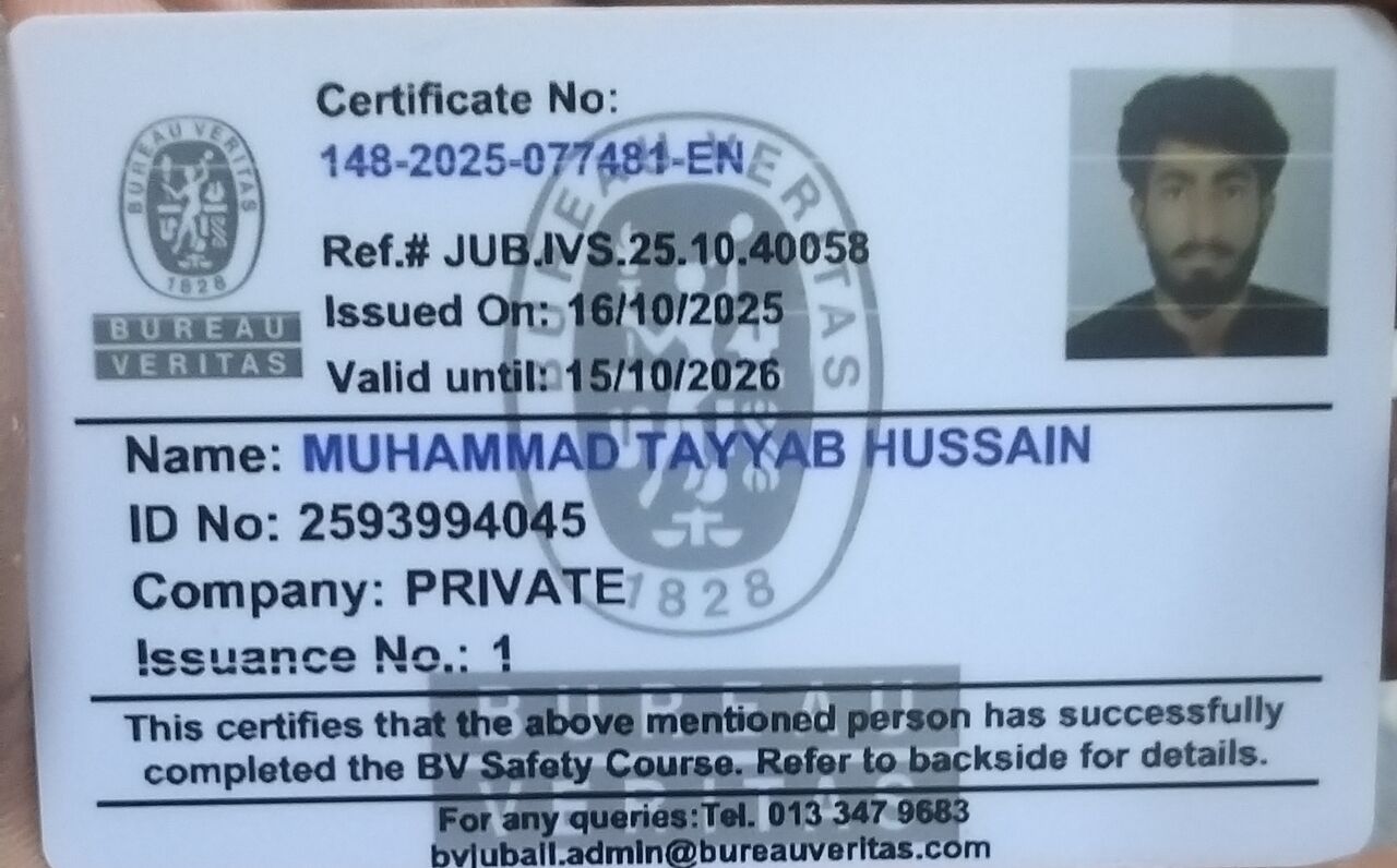 Jubail, Job Seekers, Rigger Level 2/3 TUV