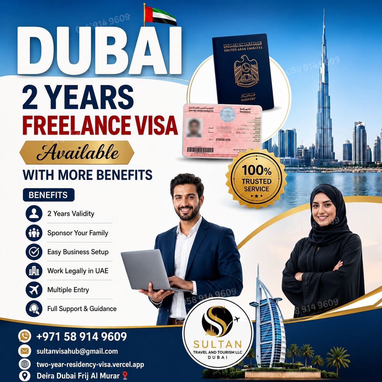 Dubai, Immigration, Dubai 2-Year Freelance Residence Visa | UAE Family Visa | Fast & Trusted Service