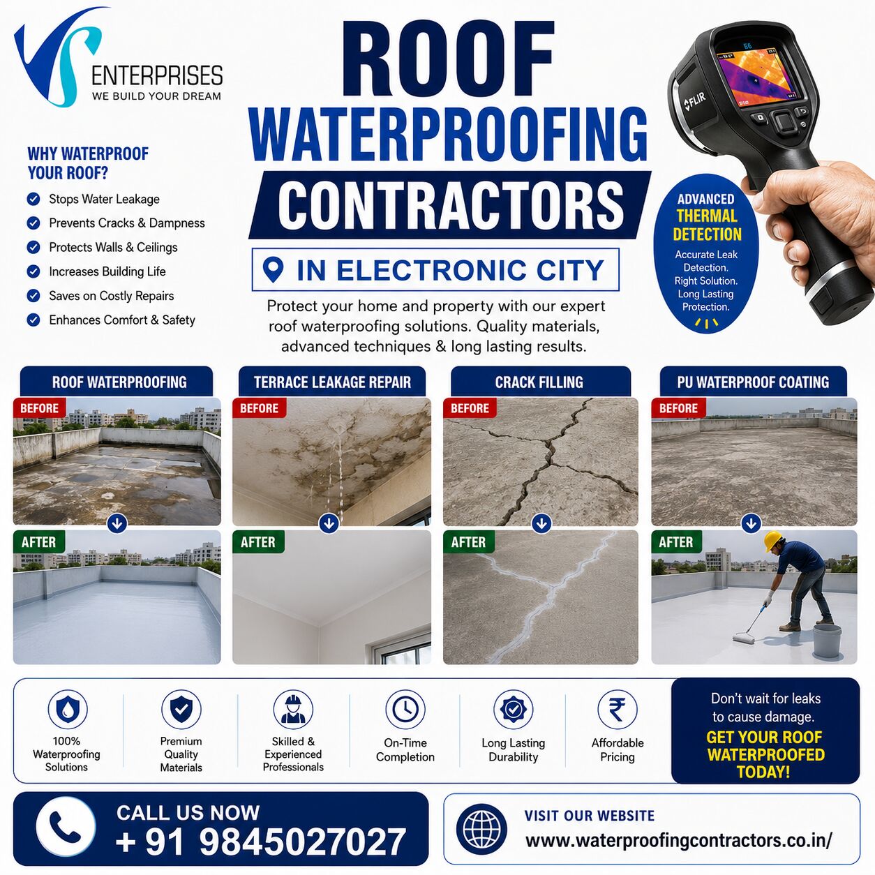 Bangalore, Construction, Roof Waterproofing Contractors In Electronic City