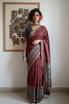 Bangalore, Fashion & Design, Discover Exquisite Ajrakh Sarees Online At The Loom Studio!