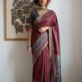 Discover Exquisite Ajrakh Sarees Online At The Loom Studio!