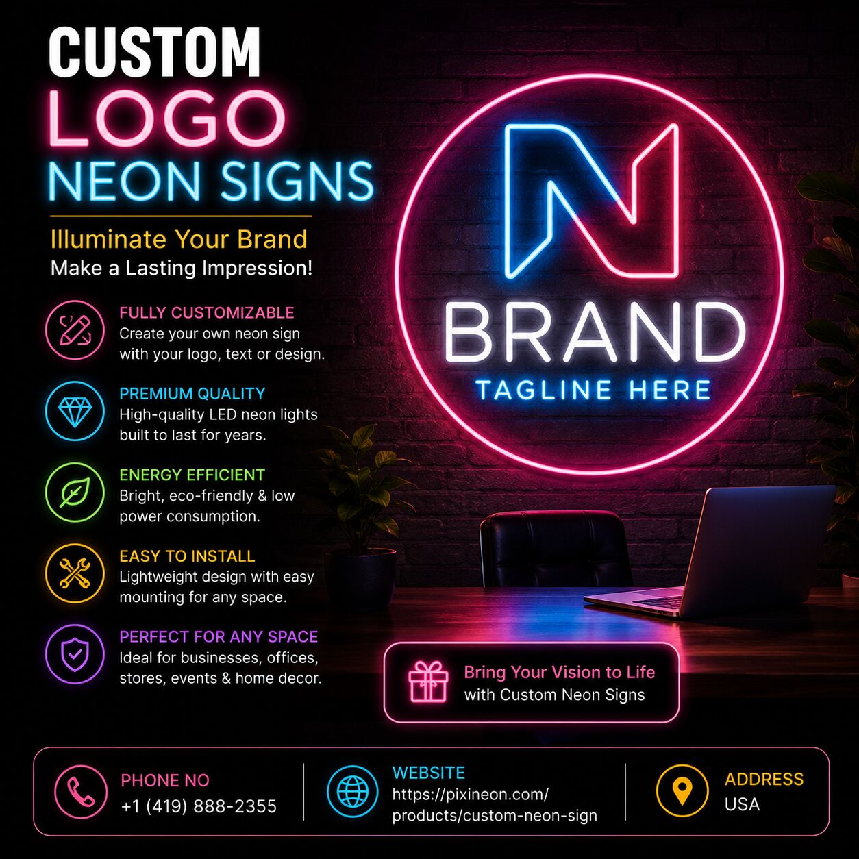 Dallas, Electronics, USD 17660,  Premium Best Halloween Neon Signs By Pixineon