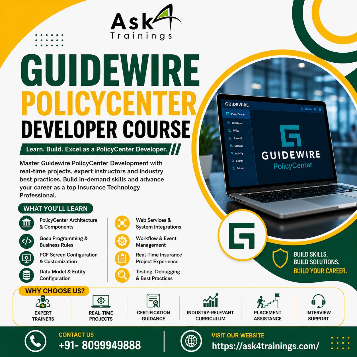 Hyderabad, Computers, INR 25000,  Guidewire PolicyCenter Developer Course Online Training