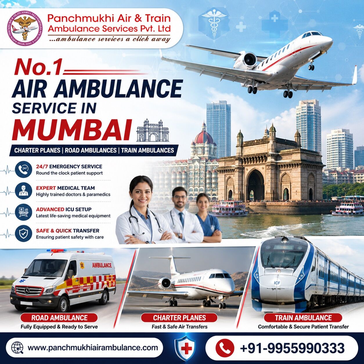 Mumbai, Health, Panchmukhi Air Ambulance In Mumbai Transports Patients Without Danger