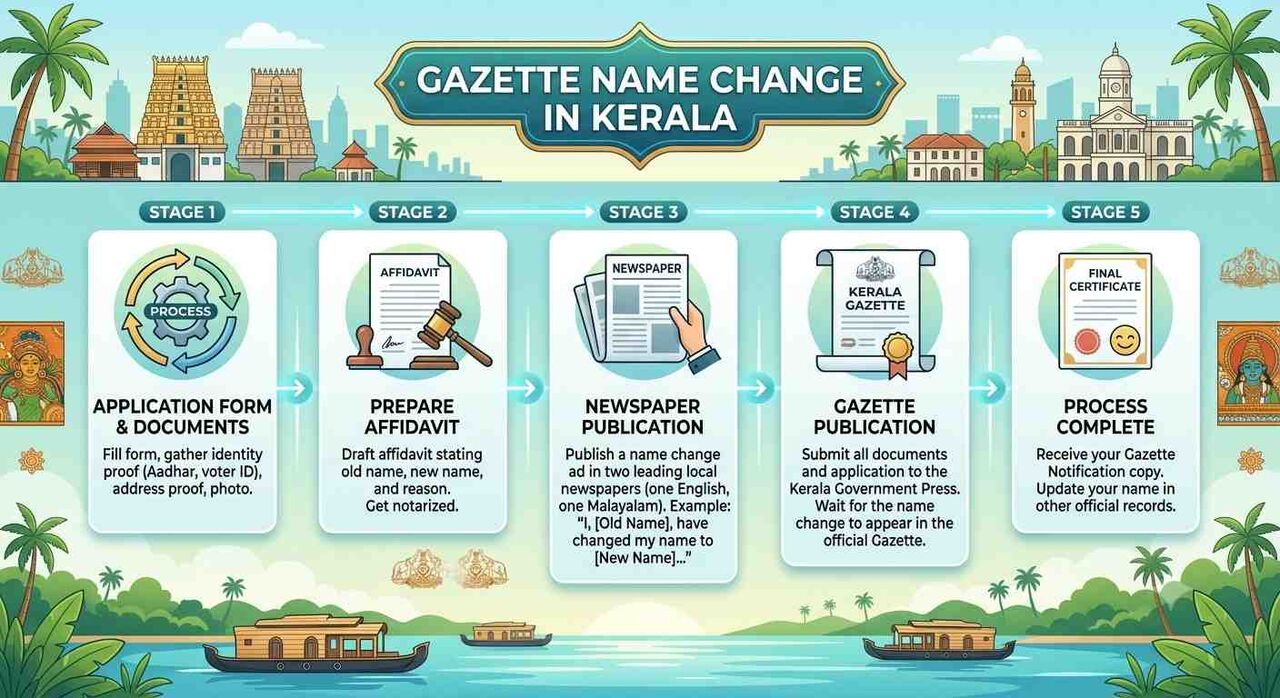 New Delhi, Legal, Fast Legal Service For Gazette Name Change In Kerala | Vakil India