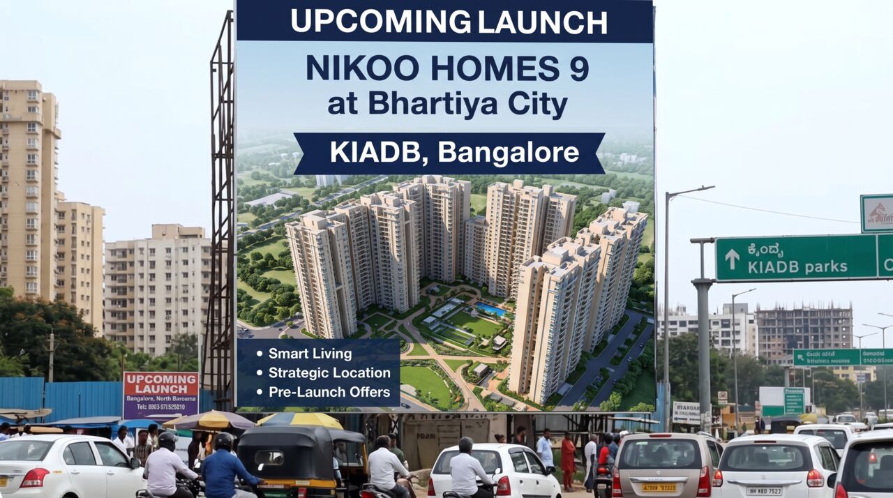 Bangalore, Real Estate For Sale, INR 12000000,  2 BR,  1250 Sq. Feet,  Nikoo Homes 9 Launching In KIADB, North Bangalore