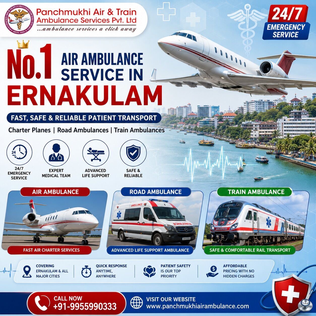 Mumbai, Health, Panchmukhi Air Ambulance In Ernakulam Provides An Advanced ICU Setup