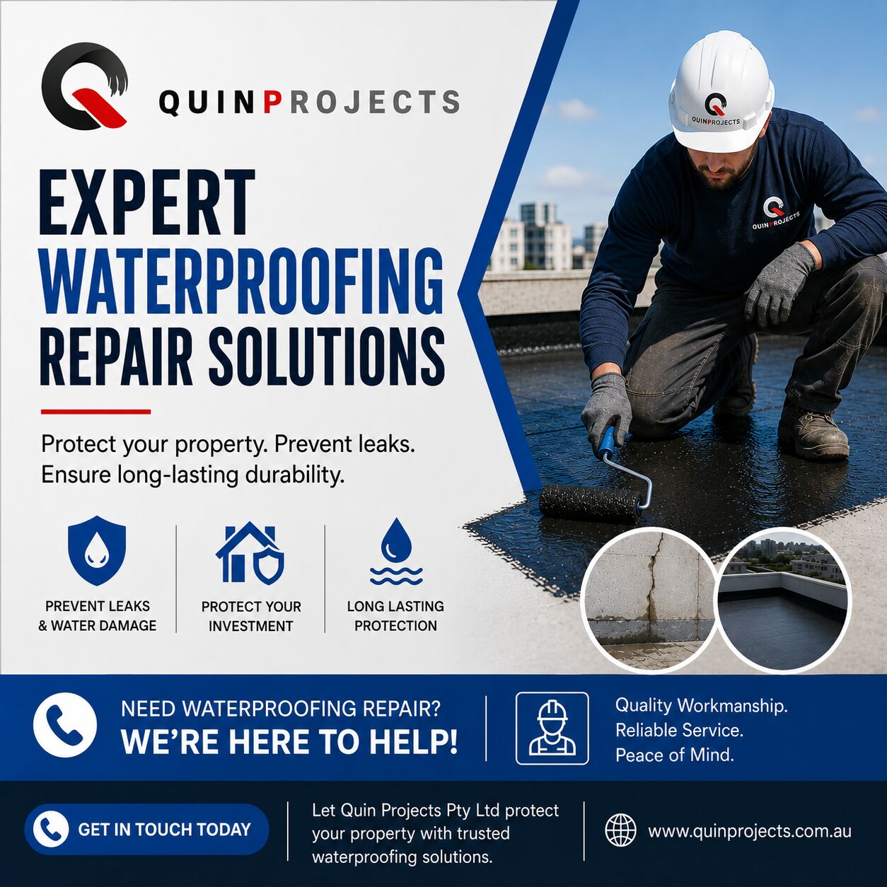 Sydney, Construction, Expert Waterproofing Repair Services | Quin Projects Pty Ltd