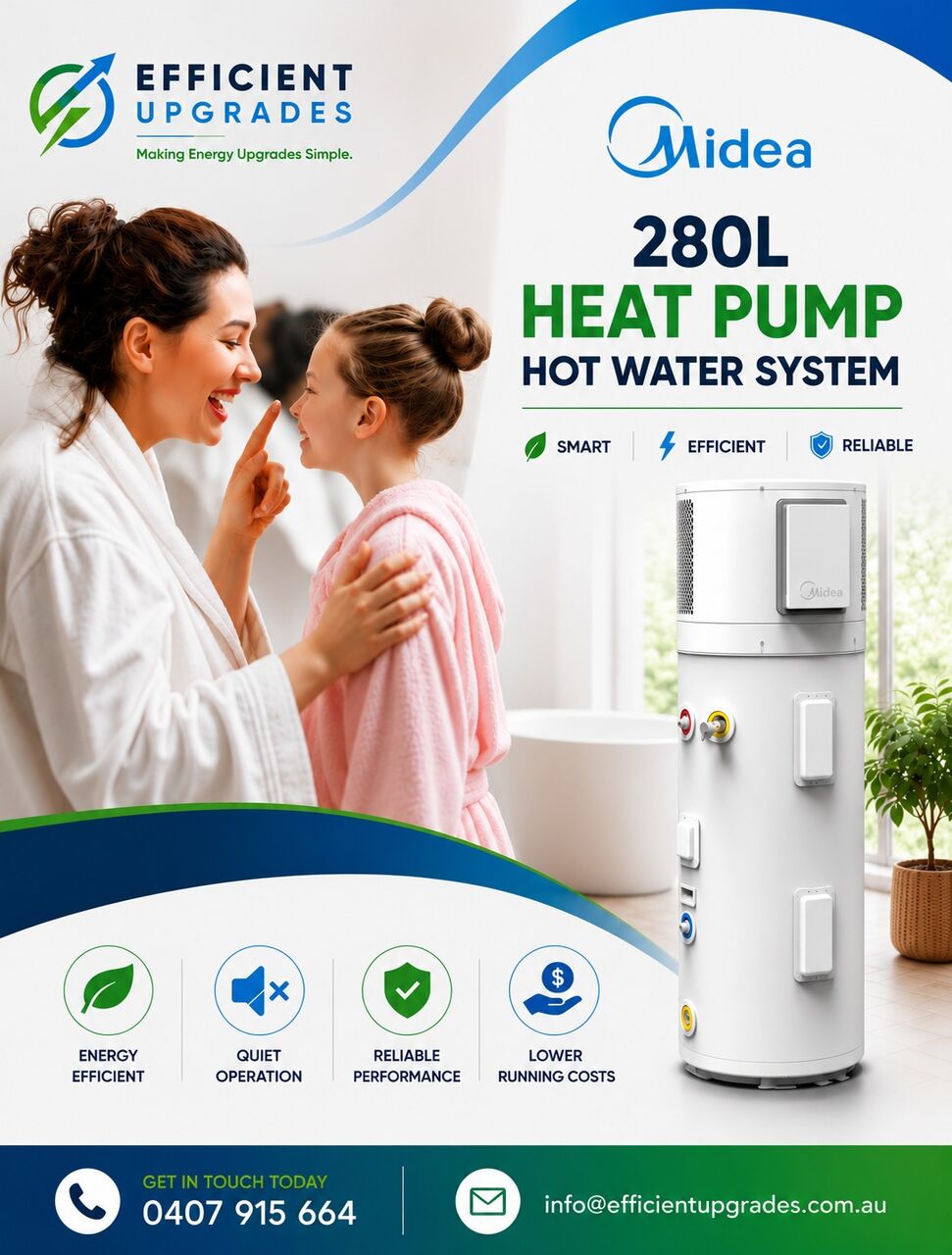 Melbourne, Electronics, AUD 4999,  Midea 280L Heat Pump Hot Water System &ndash; Smart, Efficient & Reliable
