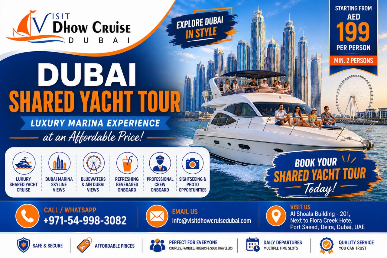 Dubai, Travel, VisitDhowCruiseDubai Premium Shared Yacht Tour Experience