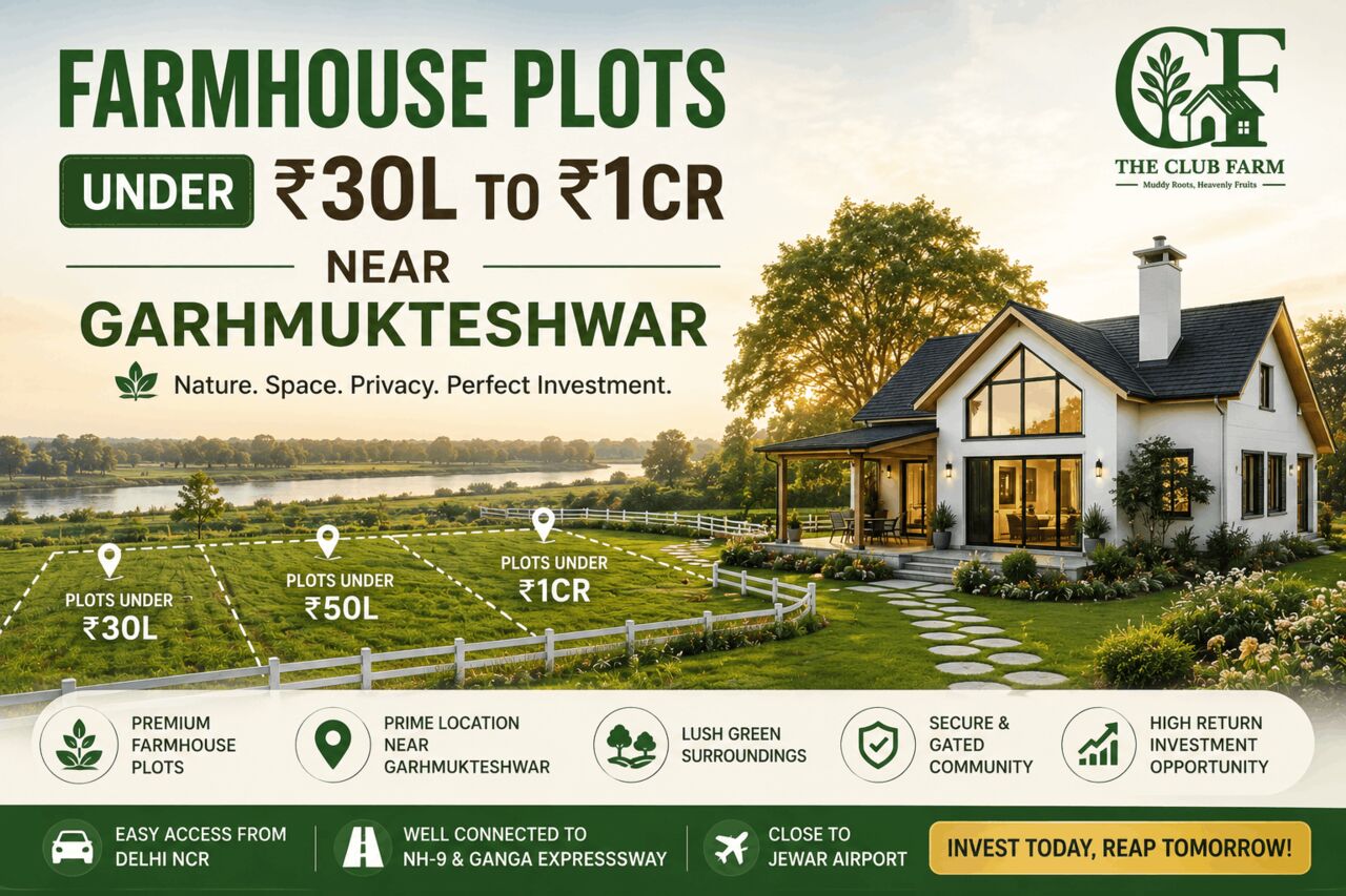 Mumbai, Agricultural Land, 1210 Sq. Yard,  Farmhouse Plots Under ₹30L To ₹1Cr Near Garhmukteshwar – Complete Investment Guide