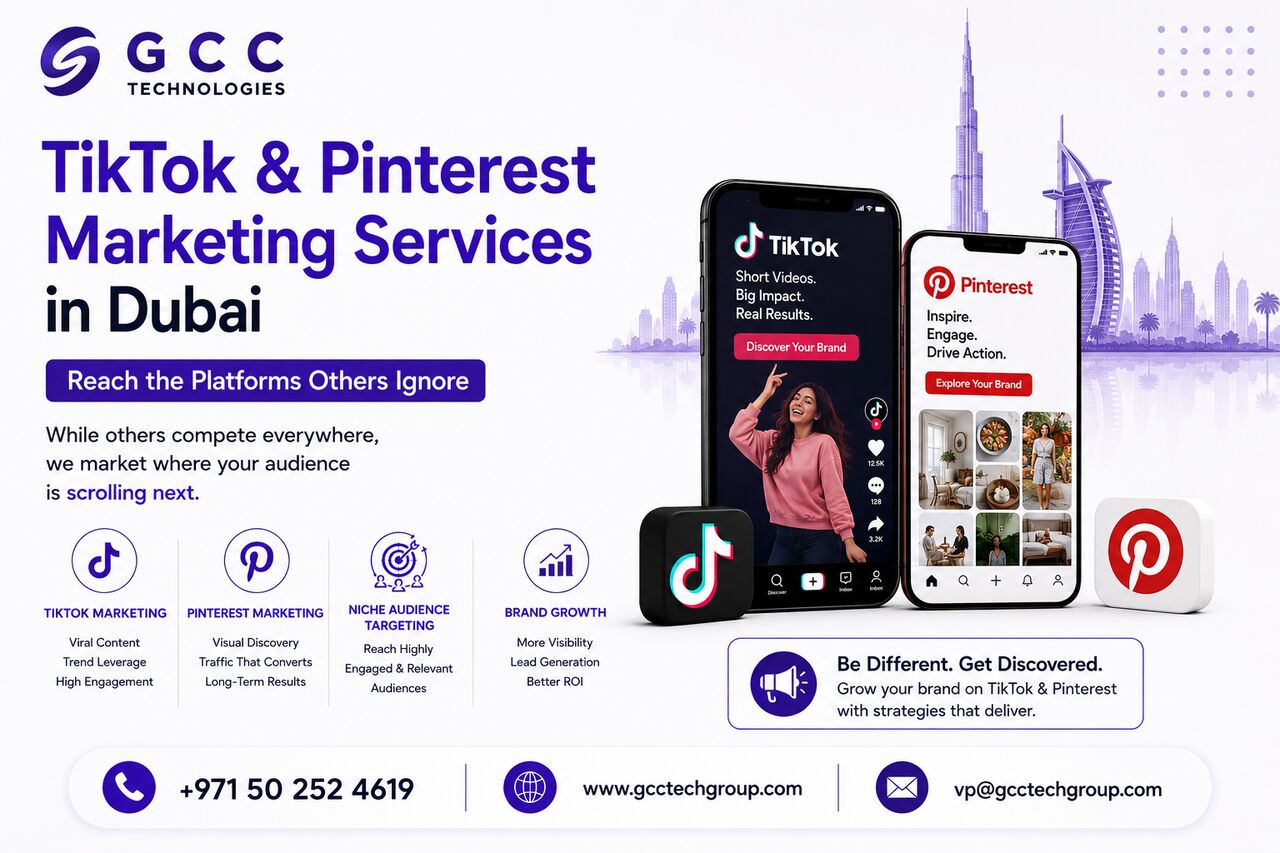 Dubai, Marketing, TikTok & Pinterest Marketing Services In Dubai | Reach The Platforms Others Ignore