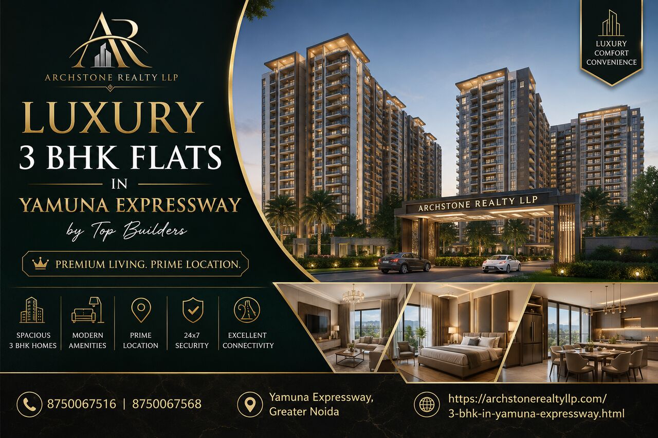 Greater Noida, Real Estate, Luxury 3 BHK Flats In Yamuna Expressway By Top Builders