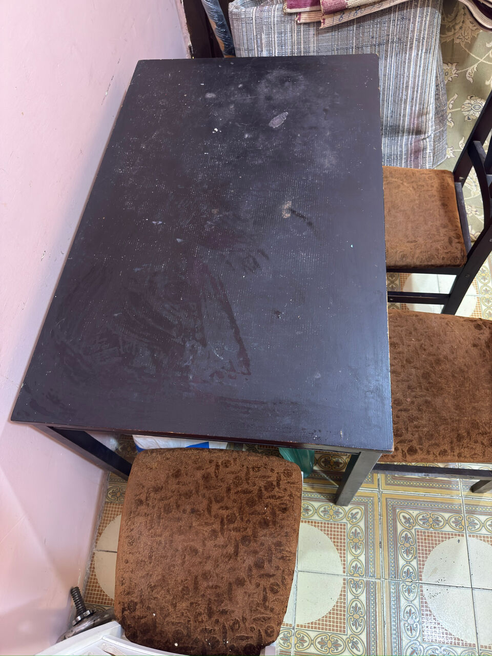 Jeddah, Furniture, SAR 50,  Dinning Table With 3 Chairs (Used ) Table Very Strong (0504526570)